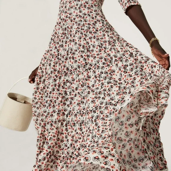 $390 retail ~ RIXO Multicolor Floral Long Sleeve Dress size xs - Picture 5 of 8